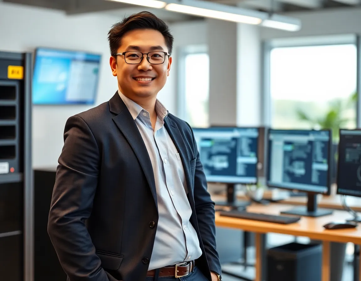 Engineer in a lab environment